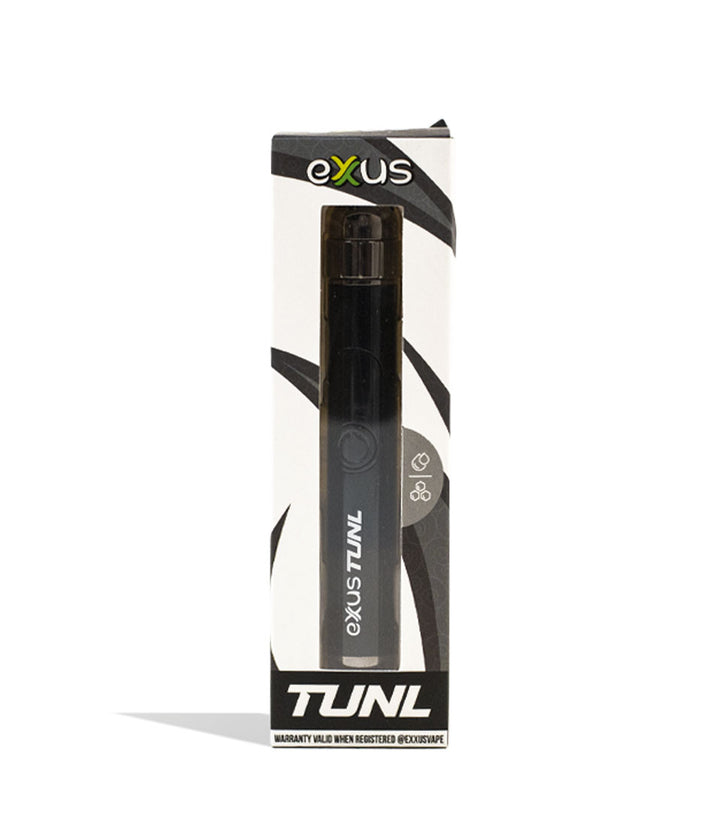 Black Exxus Vape TUNL Cartridge Vaporizer Packaging Front View on White Background